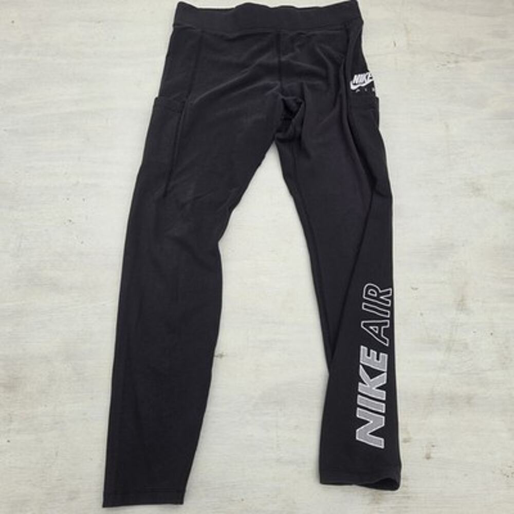 Nike Air Activewear Leggings Women’s Large Black Stretch Gym Training READ